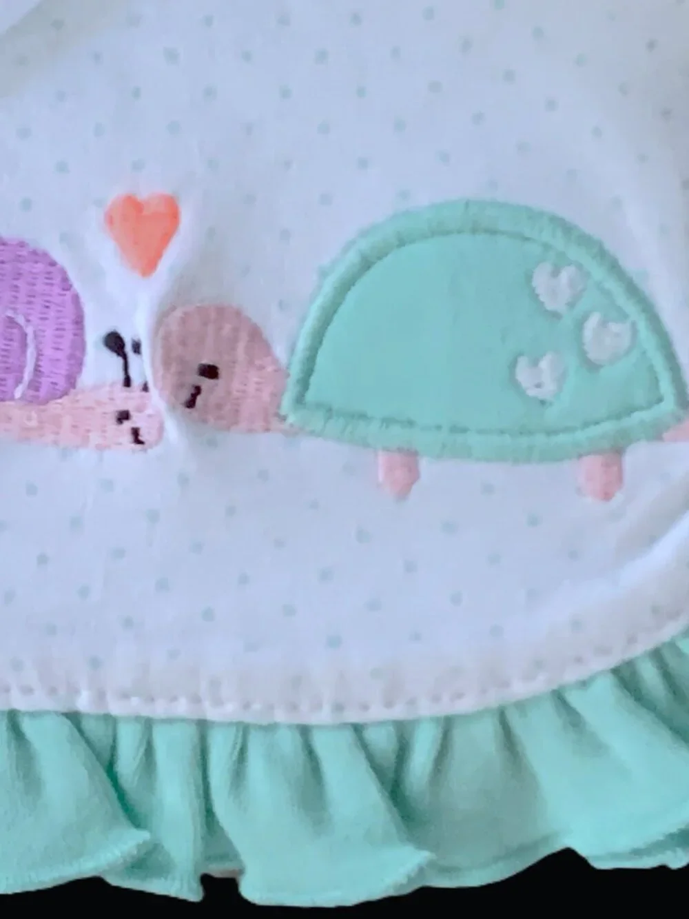 Just One You by Carter’s Aqua Blue Turtle & Snail Ruffle Baby Blanket - HTF 2013